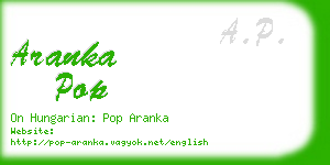 aranka pop business card